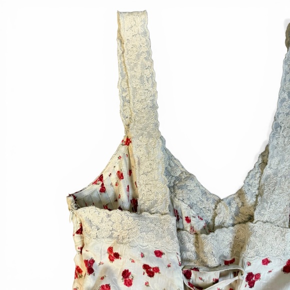 BDG Cream Slip Dress with Red Floral Print - Picture 6 of 6